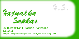 hajnalka sapkas business card